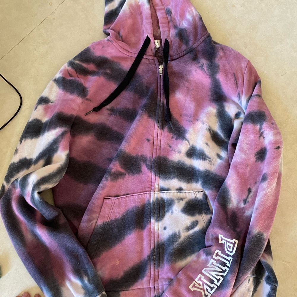 Pink tie-dye Zip-up